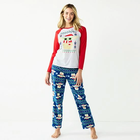 Licensed Character Women's Jammies For Your Families® Star Wars The Mandalorian Grogu Aka Baby Yoda Pajama Set 3 Licensed Character Women's Jammies For Your Families® Star Wars The Mandalorian Grogu Aka Baby Yoda Pajama Set