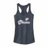 Licensed Character Juniors' Disney Lilo & Stitch Ohana Palm Tree Logo Tank Indigo -Licensed Character Shop unnamed file 44049