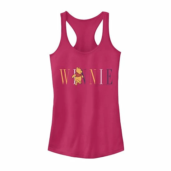Licensed Character Juniors' Disney Winnie The Pooh Bear Title 1926 Tank Red Heather 4 Licensed Character Juniors' Disney Winnie The Pooh Bear Title 1926 Tank Red Heather - Image 2