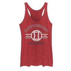 Licensed Character Juniors' Marvel Avengers Earth's Mightiest Black Widow Logo Tank Red Heather