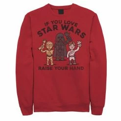 Licensed Character Men's Star Wars Raise Your Hands Doodle Sketch Sweatshirt Royal