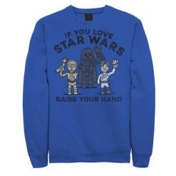 Licensed Character Men's Star Wars Raise Your Hands Doodle Sketch Sweatshirt Royal -Licensed Character Shop unnamed file 44132