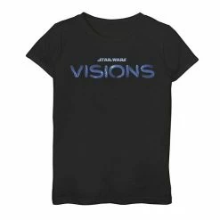 Licensed Character Girls 7-16 Star Wars Visions Title Logo Graphic Tee Navy -Licensed Character Shop unnamed file 44142