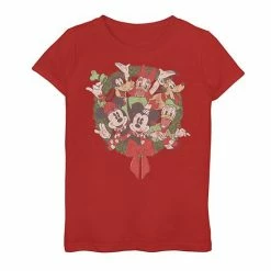 Licensed Character Girls 7-16 Disney Mickey Mouse & Friends Wreath Tee