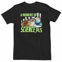 Licensed Character Big & Tall A Moment Of Science Please Cat Portrait Tee