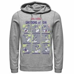 Licensed Character Mens Tom And Jerry The Many Emotions Of Tom Portrait Panels Hoodie