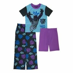 Licensed Character Boys 4-10 Marvel The Avengers "Warrior King" Top, Shorts & Pants Pajama Set