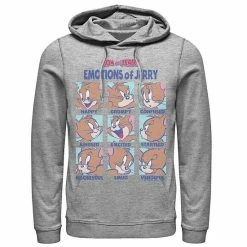 Licensed Character Mens Tom And Jerry Emotions Of Jerry Box Up Hoodie