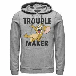 Licensed Character Mens Tom And Jerry Trouble Maker Portrait Hoodie
