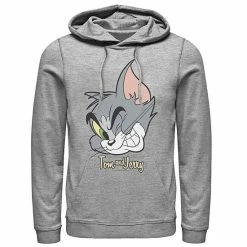 Licensed Character Mens Tom And Jerry Tom Cat Big Face Hoodie