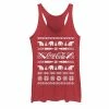 Licensed Character Juniors' Coca-Cola Ugly Sweater Polar Bear Bottles Tank Top Red Heather -Licensed Character Shop unnamed file 44237