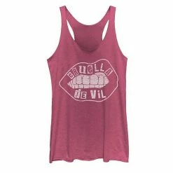 Licensed Character Disney's Cruella Juniors' Red Lips Logo Tank Pink Heather -Licensed Character Shop unnamed file 44277