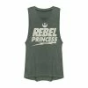 Licensed Character Juniors' Star Wars Rebel Princess Rebel Logo Muscle Tee Charcoal -Licensed Character Shop unnamed file 44309