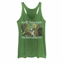 Licensed Character Juniors Star Wars Are We Those Droids They Were Looking For Tank Military Green -Licensed Character Shop unnamed file 44360