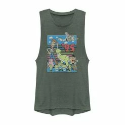 Licensed Character Juniors' Disney / Pixar Toy Story 95 Retro Distressed Colorful Muscle Tank Charcoal -Licensed Character Shop unnamed file 44370