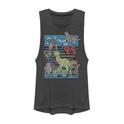 Licensed Character Juniors' Disney / Pixar Toy Story 95 Retro Distressed Colorful Muscle Tank Charcoal -Licensed Character Shop unnamed file 44371