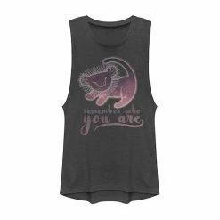 Licensed Character Juniors' Disney's Lion King Simba Remember Painting Muscle Tank Denim Heather -Licensed Character Shop unnamed file 44377