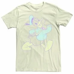 Licensed Character Men's Disney Mickey And Friends Donald Duck Neon Portrait Tee Natural