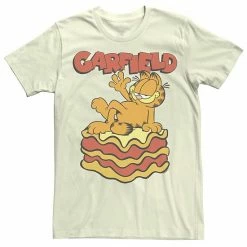 Licensed Character Men's Garfield King Of Lasagna Food Tee Natural