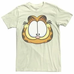 Licensed Character Men's Garfield Big Face Tee Natural
