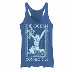 Licensed Character Disney's Moana Juniors' Ocean Connection Poster Graphic Tank Royal Heather