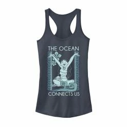 Licensed Character Disney's Moana Juniors' Ocean Connection Poster Graphic Tank Royal Heather -Licensed Character Shop unnamed file 44438