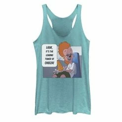 Licensed Character Juniors' Disney A Goofy Movie Leaning Tower Of Cheeza Tank Tahiti Blue