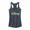Licensed Character Juniors' Disney Rainbow Chest Logo Tank Purple Heather -Licensed Character Shop unnamed file 44455