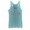 Licensed Character Juniors' Disney Floral Print Logo Tank Tahiti Blue -Licensed Character Shop unnamed file 44458