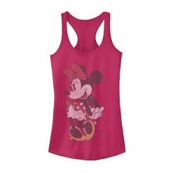 Licensed Character Juniors' Disney Mickey Classic Vintage Minnie Tank Red Heather