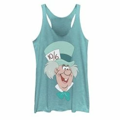 Licensed Character Juniors' Disney Alice In Wonderland Mad Hatter Tank Tahiti Blue