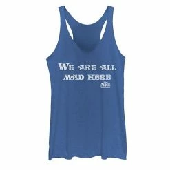 Licensed Character Juniors' Disney Alice In Wonderland We Are All Mad Here Tank Royal Heather -Licensed Character Shop unnamed file 44476