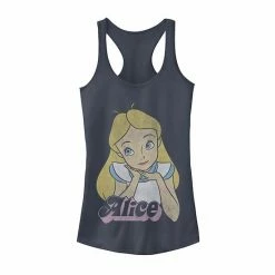 Licensed Character Juniors' Disney Alice In Wonderland Alice Simple Portrait Tank Indigo -Licensed Character Shop unnamed file 44480