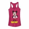 Licensed Character Juniors' Disney Mickey Mouse Heart Hands Pose Tank Red Heather -Licensed Character Shop unnamed file 44482