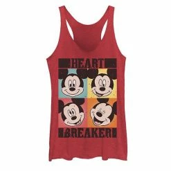 Licensed Character Juniors' Disney Mickey Mouse Heart Breaker Pop Art Panels Tank Raspberry -Licensed Character Shop unnamed file 44490