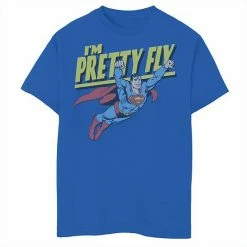 Licensed Character Boys 8-20 Superman Pretty Fly Retro Tee Royal -Licensed Character Shop unnamed file 44516