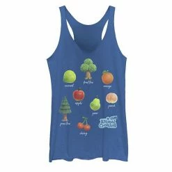 Licensed Character Juniors' Animal Crossing New Horizons Fruit And Trees Tank Top Royal Heather -Licensed Character Shop unnamed file 44531