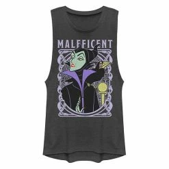 Licensed Character Disney Sleeping Beauty Juniors' Maleficent Retro Graphic Muscle Tank Denim Heather -Licensed Character Shop unnamed file 44542