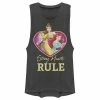 Licensed Character Juniors' Disney Princess Trio Strong Hearts Rule Muscle Tank Top Denim Heather -Licensed Character Shop unnamed file 44557