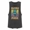 Licensed Character Juniors' Star Wars: The Rise Of Skywalker Babu Frik Pop Art Muscle Tank Charcoal -Licensed Character Shop unnamed file 44569