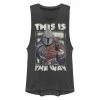 Licensed Character Juniors' Star Wars The Mandalorian This Is The Way Muscle Tank Denim Heather -Licensed Character Shop unnamed file 44590