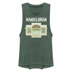 Licensed Character Juniors' Star Wars The Mandalorian The Child Aka Baby Yoda The First Meeting Muscle Tank Gold Heather -Licensed Character Shop unnamed file 44598