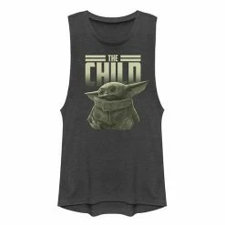Licensed Character Juniors' Star Wars The Mandalorian The Child Graphic Muscle Tank Charcoal -Licensed Character Shop unnamed file 44612