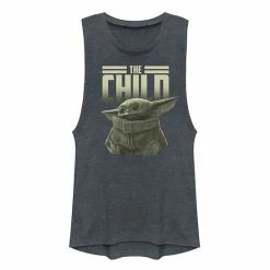 Licensed Character Juniors' Star Wars The Mandalorian The Child Graphic Muscle Tank Charcoal -Licensed Character Shop unnamed file 44613
