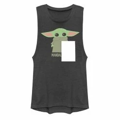Licensed Character Juniors' Star Wars The Mandalorian The Child Hidden Face Portrait Muscle Tank Top Denim Heather 6 Licensed Character Juniors' Star Wars The Mandalorian The Child Hidden Face Portrait Muscle Tank Top Denim Heather -Licensed Character Shop unnamed file 44627