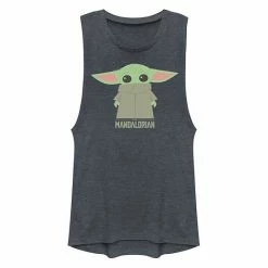 Licensed Character Juniors' Star Wars The Mandalorian The Child Hidden Face Portrait Muscle Tank Top Denim Heather 7 Licensed Character Juniors' Star Wars The Mandalorian The Child Hidden Face Portrait Muscle Tank Top Denim Heather -Licensed Character Shop unnamed file 44628