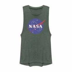 Licensed Character Juniors' NASA Classic Logo Muscle Tee Charcoal -Licensed Character Shop unnamed file 44663