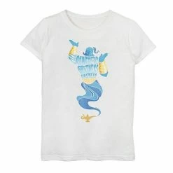 Licensed Character Disney's Aladdin Girls 6-16 Powerful Genie Top White -Licensed Character Shop unnamed file 44706