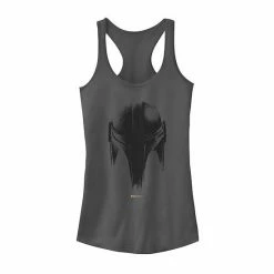Licensed Character Juniors' Star Wars The Mandalorian Metallic Helmet Tank Charcoal -Licensed Character Shop unnamed file 44710