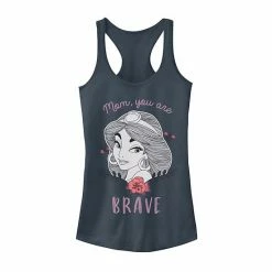 Licensed Character Juniors' Disney's Aladdin Jasmine Portrait "Mom, You Are Brave" Tank Top Indigo -Licensed Character Shop unnamed file 44740